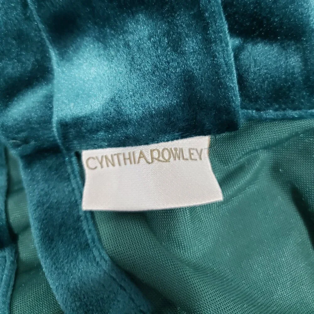 Cynthia Rowley Teal Green Velvet Curtain Panels (2) 31